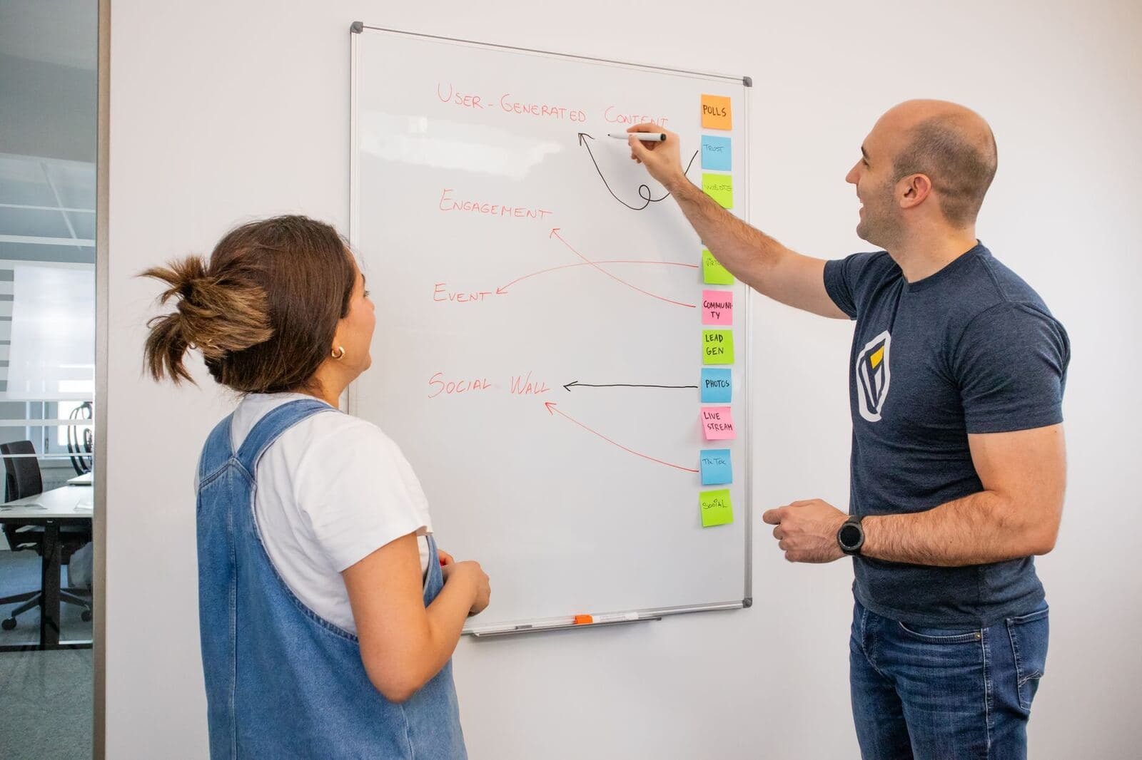 Marketer mapping out a targeted campaign strategy